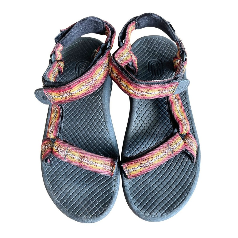 Teva Women's 8 Sport Sandals Multicolor Woven Straps Black Hiking Outdoor Water